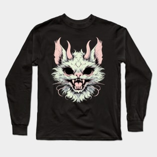 Horror demon cat Long Sleeve T-Shirt